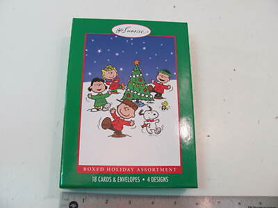 VINTAGE SNOOPY & WOODSTOCK  PEANUTS Boxed Set 18 CHRISTMAS CARDS 4 DESIGNS