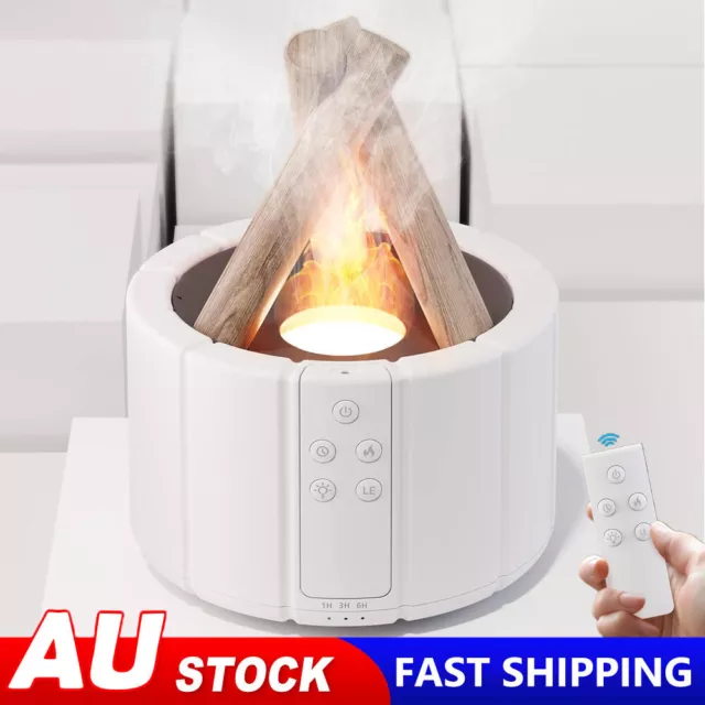 Fireplace Flame Essential Oil Diffuser Aroma Humidifier 250ml Air Purifier Mist