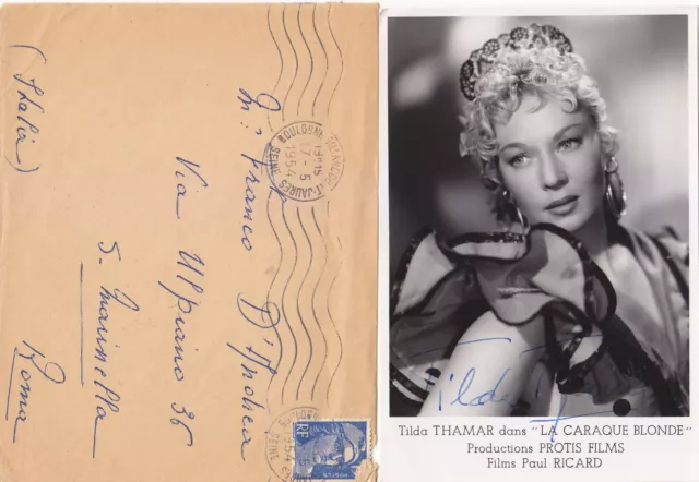 Tilda Thamar Autografo Teatro Cinema Tv Autograph Hand Signed