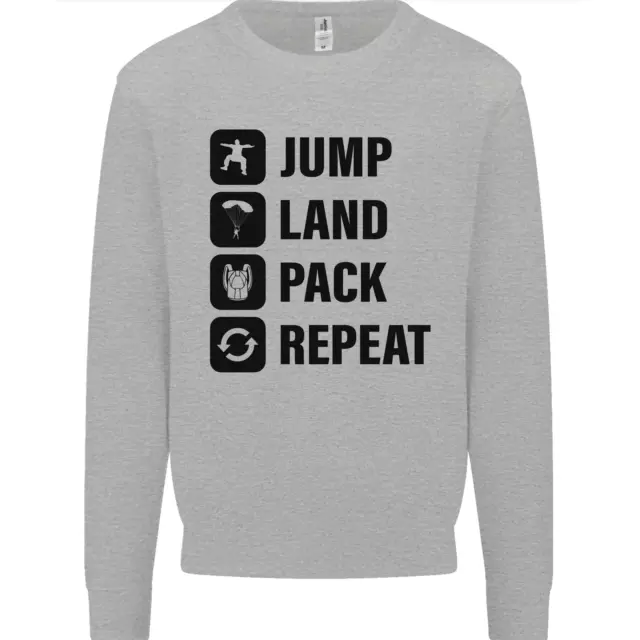 Skydiving Jump Land Pack Funny Skydiver Mens Sweatshirt Jumper