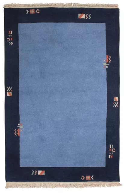 Anudado a Mano Cuarto de Estar Lana Alfombras Azul Hogar Decor Moderno Carpetss