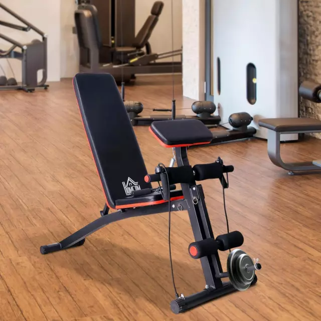Foldable Dumbbell Bench Weight Training Fitness 7 Incline Adjustable Workout Gym