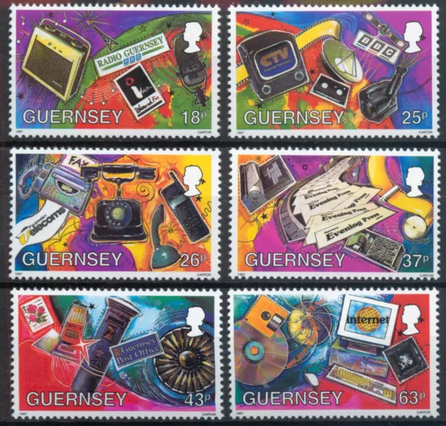 Guernsey 1997 Methods of Communication set SG 741-746 MNH mint *COMBINED P&P*