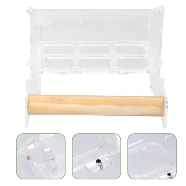 Bird Cage Feeder Bird Feeding Station Parrot Food Box Small Animals