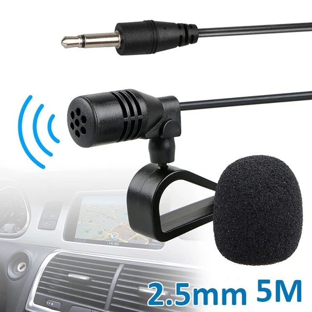 Microfono Auto Premium per Migliorata Qualità Suono 5m Cavo Microfo Esterno
