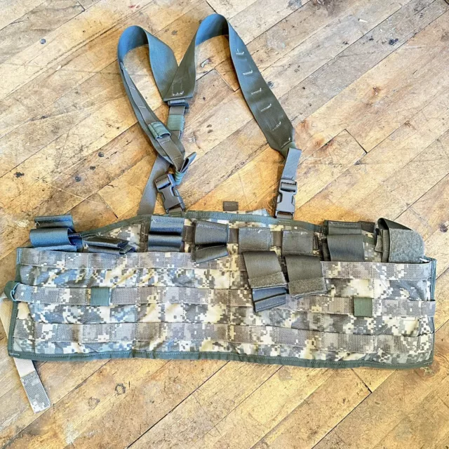 US Army ACU Digi Camo MOLLE II Tactical Assault Panel TAP Chest Rig Harness Vest