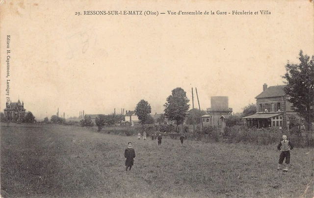 CPA Dept 60 Oise - Ressons sur Matz Overview of Villas Starch Station