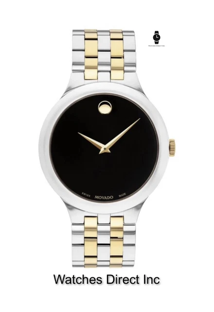 Nuovissimo Orologio Da Uomo Movado Veturi Due Toni 40mm Acciaio Inox 0607416