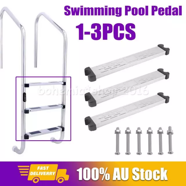 Stainless Steel Swimming Pools Pedal Replacement Ladder Rung Step Anti-Slip