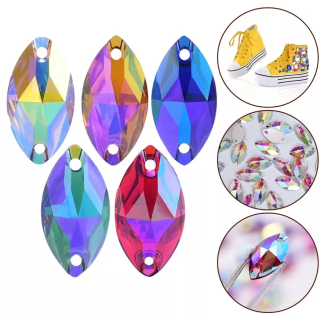 Sew-On Rhinestones 1 Pack 6x12mm/9x18mm Accessories Creative Decoration DIY