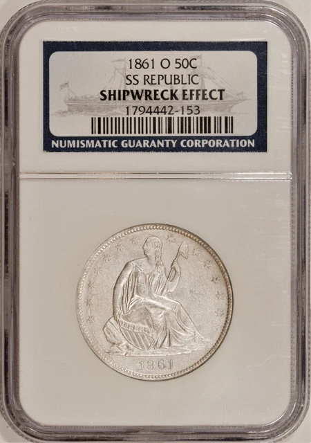 1861-O Seated Liberty Half Dollar W-13 CSA WB-103 NGC SS Republic! #CFB5