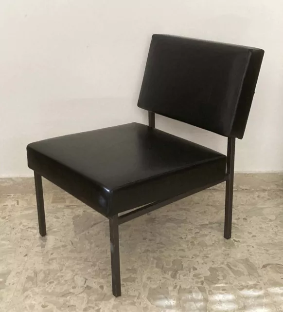 Poltrana Nera Vintage Anni 50 60 Design Gio Ponti Cassina Radice Zanuso Bellini