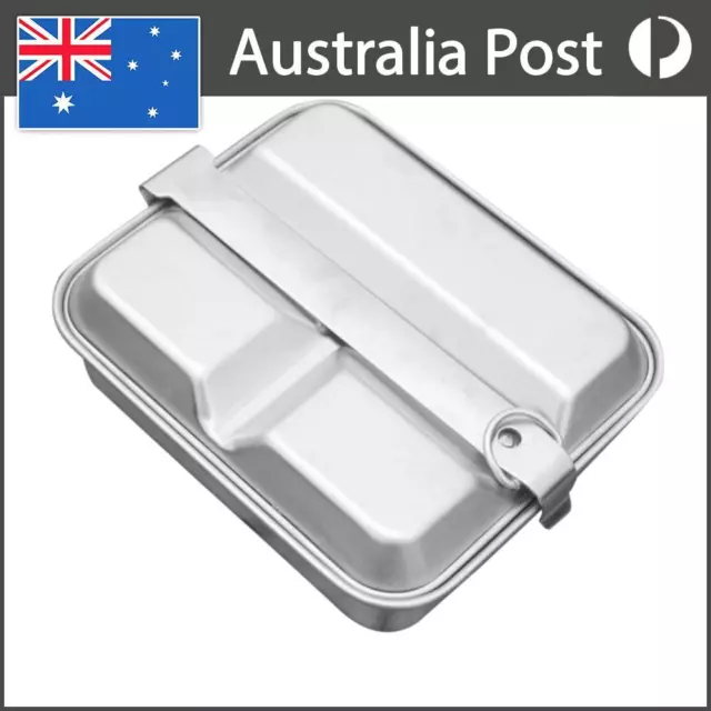 Portable Camping Lunch Box Dining Outdoor Hiking Picnic Aluminum Food Container