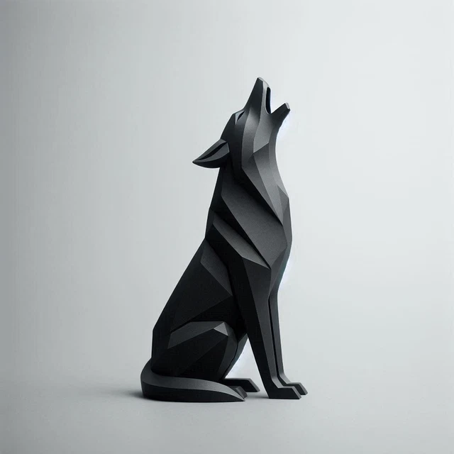 Howling Wolf Statue - Sitting, Figure Wild Wolf, Artistic Set (DEL-0143.1) Howling Wolf Statue - Sitting, Figure Wild Wolf, Artistic Set (DEL-0143.1)