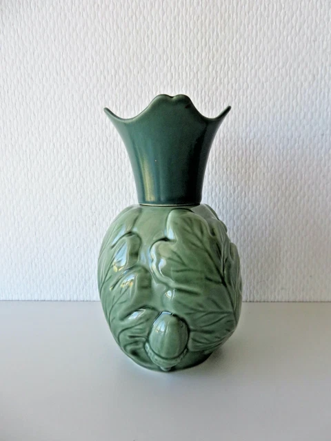 Ancienne Lampe Berger en Céramique. Décor Fleurs. Gris