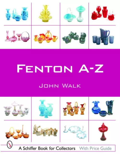 Fenton Book A to Z Art Glass Milk Vase Carnival Plate