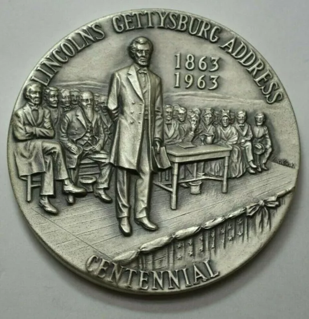 LINCOLNS GETTYSBURG ADDRESS CENTENNIAL President Medallic Art Co 999Silver Round