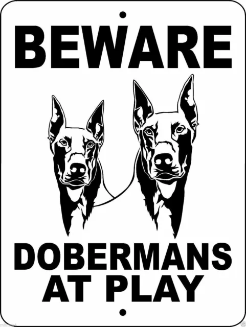 Doberman Pinscher 9"x12" Aluminum Sign