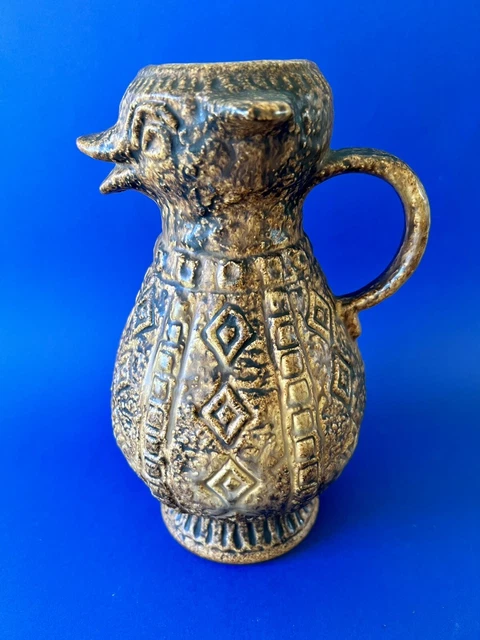 Pichet carafe vintage JASBA céramique zoomorphe fat lava Allemagne 60s MCM 2