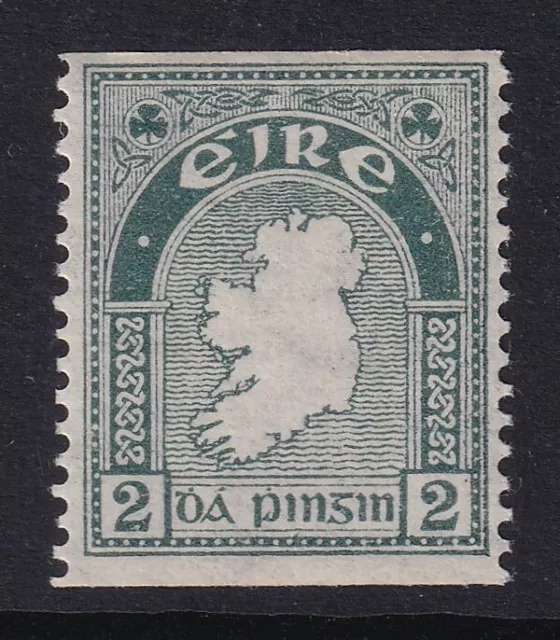 Ireland SG74a 2d Grey-Green Imperf x Perf 14 Coil Stamp MLH