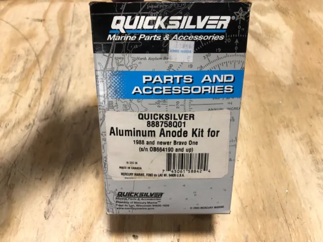 Quicksilver Mercruiser Bravo 1 Aluminum Anode Kit 888758Q01