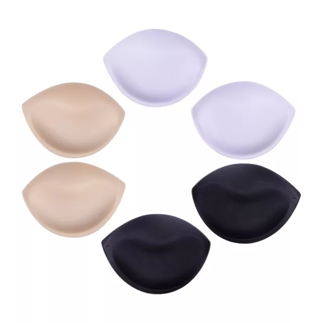 2x Sewing In Push Up Bra Cup Foam Pad Insert Removable Dressmaking 3 Colors ey