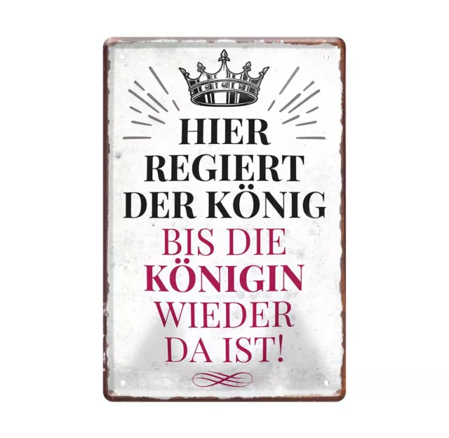 Lustiger Spruch Blechschild für zu Hause Geschenk Familie Schild 20x30cm A0577