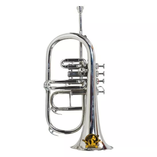 SOUND SAGA® Flugel Horn 4 Valve With All Accessories Including Mouthpiece & Case