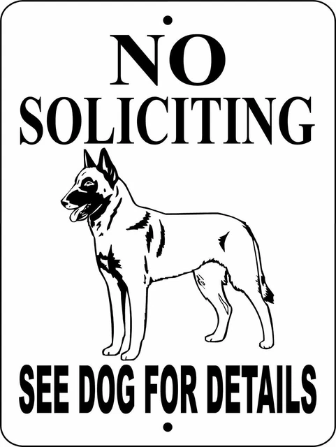 0301 Belgian Malinois 9"x12" Aluminum Sign