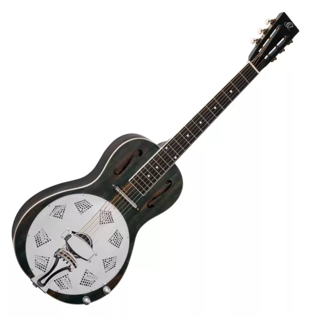 Ortega RRG30E-DD Americana Series Resonator Gitarre Distressed Denim Matt Parlor