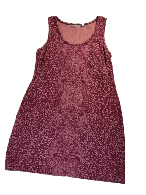 Athleta Womens Medium Shayla Cherrywood Printed Sleeveless Ponte Knit Dress