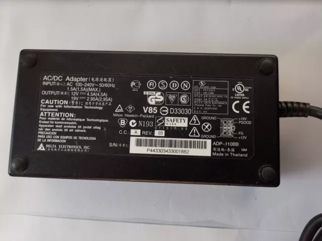 Netzteil AC/DC HP e-PC  ADP-110BB AC Adapter 12V-19V  Gebraucht-Voll Funktion!