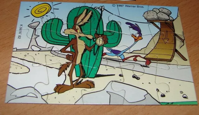 Kinder K98 N°82 Puzzle Looney Tunes Coyote Roadrunner