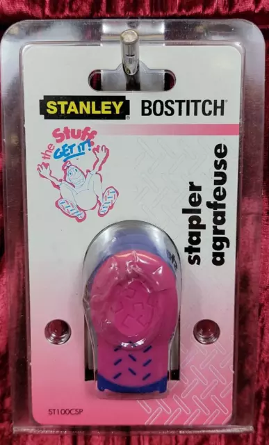 Vintage 90s Stanley Bostitch Locker Buddy Magnetic Mini Stapler ST100SCP-PINK