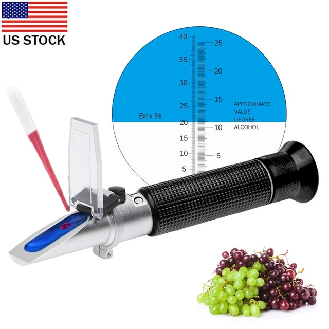 HANDHELD REFRACTOMETER FOR Alcohol&Sugar Concentration Measurement With