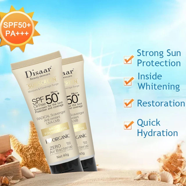 Disaar Facial Body Sunscreen SPF 50+ Whitening Cream Sunblock Skin Protective