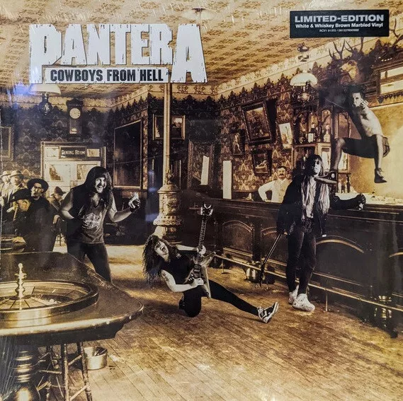 PANTERA "Cowboys From Hell" Thrash Metal ATCO White/Brown Vinyl LP (2021)