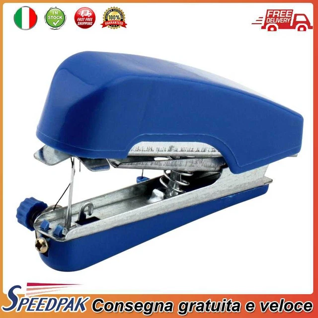 Mini Sewing Machines Portable Needlework Mending Handworking Tools (Blue)