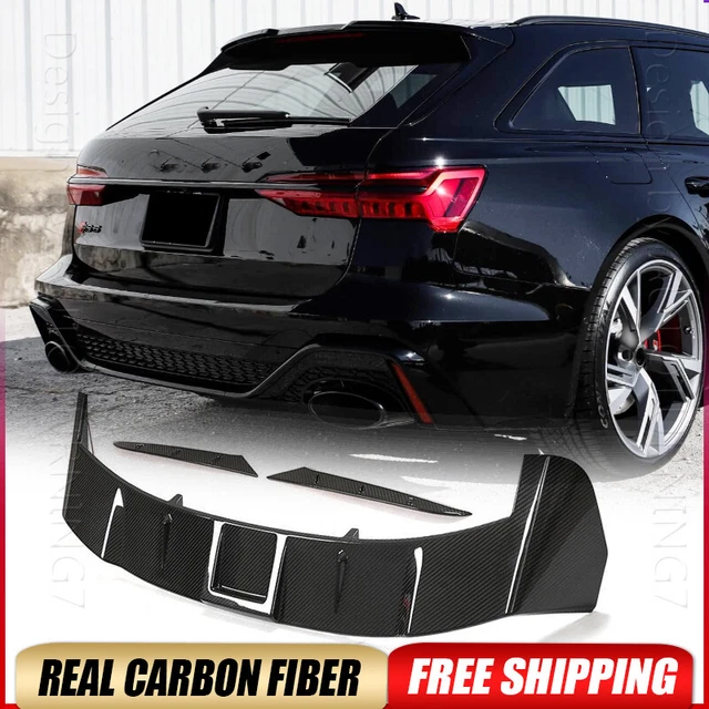 For Audi RS6 Avant C8 2019-23 Dry Carbon Fiber Rear Roof Spoiler Window Wing Lip