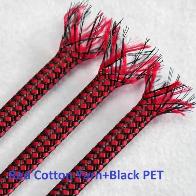 4mm/8mm/12mm PET+PP Cotton Yarn Mixed Braided Woven Cable Wire Guards Sleeving