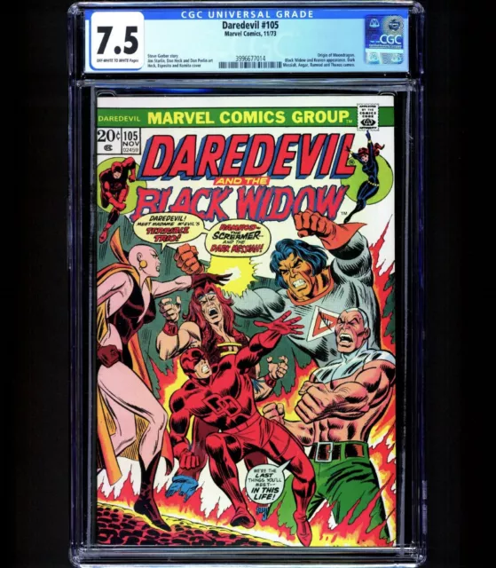 Daredevil #105 CGC 7.5 1ST MOONDRAGON COVER & 1ST NAMED 1973 Iron Man #54 Marvel