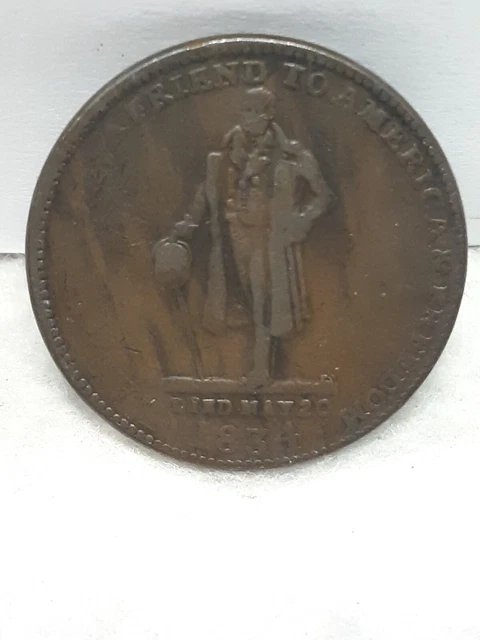 1834 ~ Walshs General Store ~ Hard Times Token ~ Vf