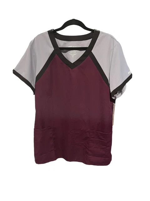 Grey’s Anatomy by Barco Color Block 2 Pocket Scrub Top XL NWT