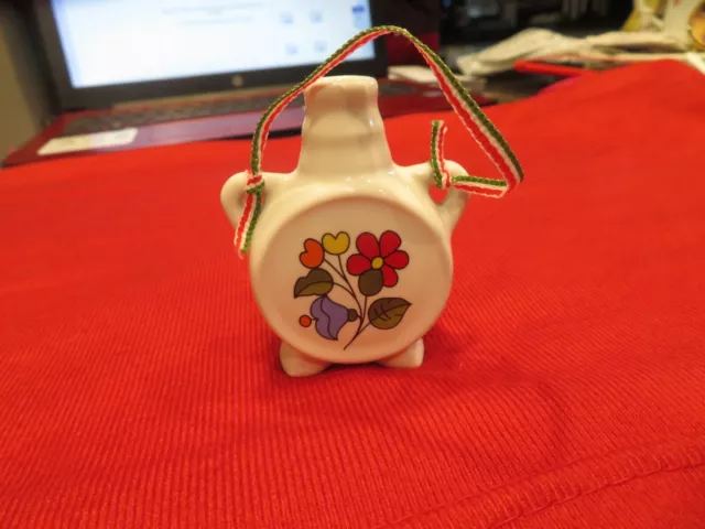 Kalocsa HAND PAINTED OLD  HUNGARIAN CUTE MINI FLASK