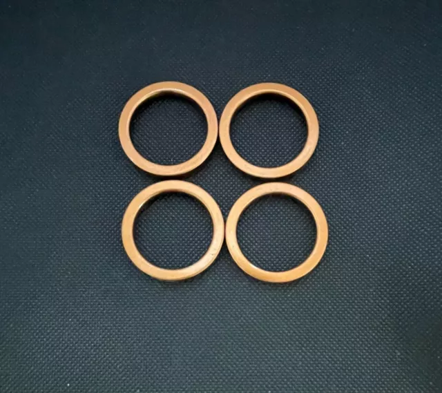 Set of 4 Copper Type Exhaust Gaskets For  Yamaha XJ 750 40mmOD