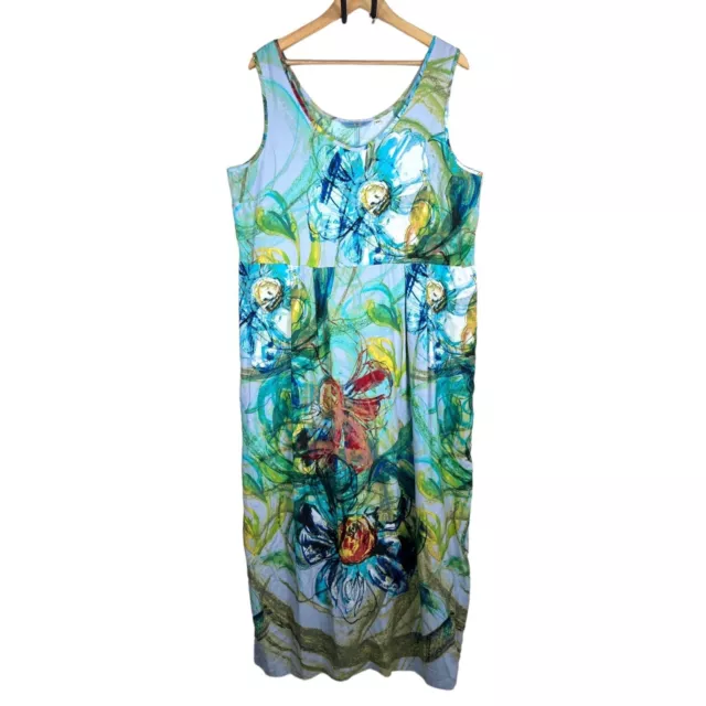 Jamsworld Maxi floral Tropical Daydream dress boho Hawaiian sz XL