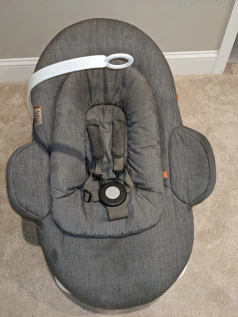 Stokke Steps Baby Bouncer with Infant Insert and toy hanger - Deep Grey