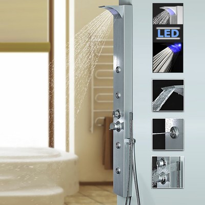 Sanlingo Set Columna De Ducha Aluminio Alcachofa Ducha Mano Plateado Sanlingo 