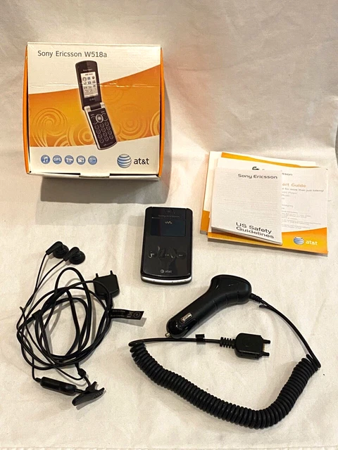 Sony Ericsson Walkman W518a (AT&T) Cellular Phone wit Extras - Look!