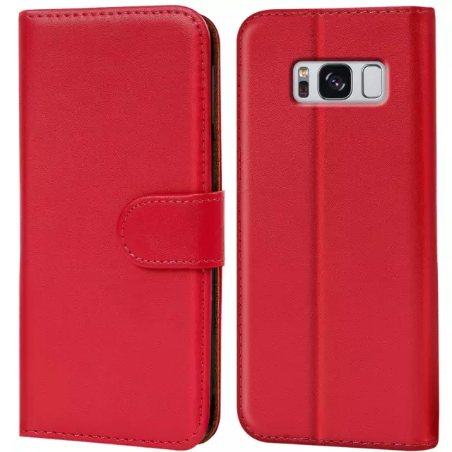 Schutz Hülle Für Samsung Galaxy S8 Handy Klapp Schutz Tasche Book Slim Flip Case